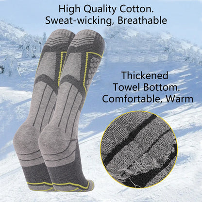 Thermal Winter Cotton Ski Socks For Men Women Thick