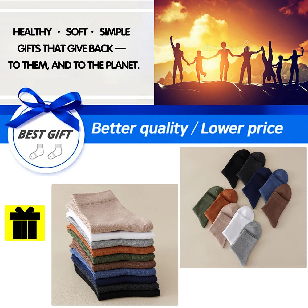 5 Pairs Bamboo Rayon Mens Seamless Toe Moisture Wicking