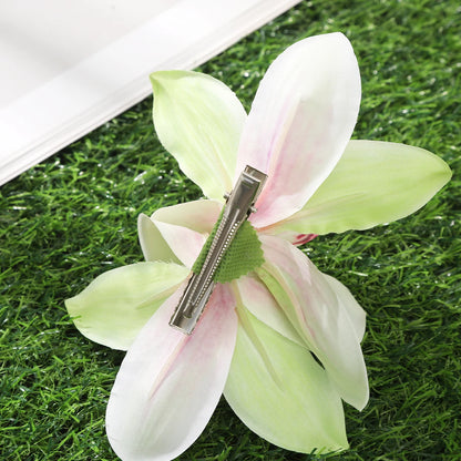Bohemian Orchid Flower Hair Clips for Women Bridal Beach Wedding Hair Accessories