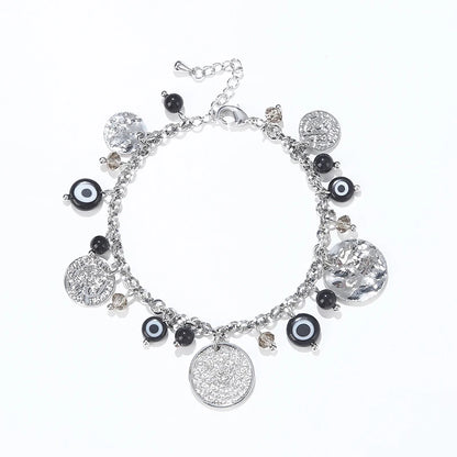 Handmade Indian Style Devil Eye Mesh Pendant Bracelet