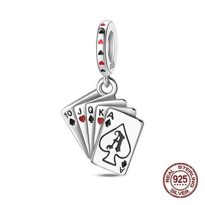 925 Sterling Silver Tarot Hourglass Bead Charm For Bracelet