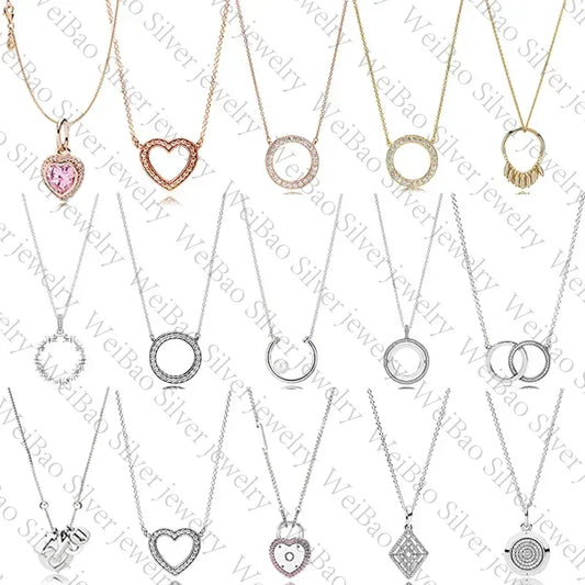 Elegant 925 Sterling Silver Heart Pendant Necklace for Women - Perfect Valentine's Day Jewelry Gift