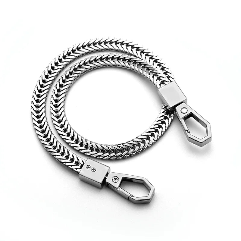 Unisex Foxtail Waist Chain Punk Rock Metal Wallet Belt for Fashionable Jeans Accessories