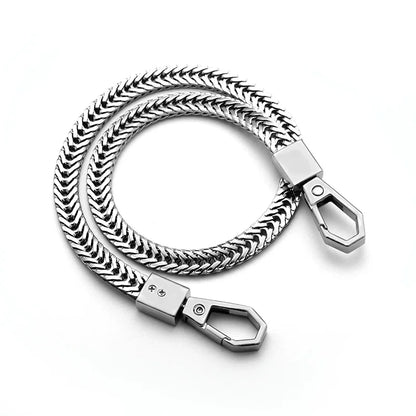 Unisex Foxtail Waist Chain Punk Rock Metal Wallet Belt for Fashionable Jeans Accessories