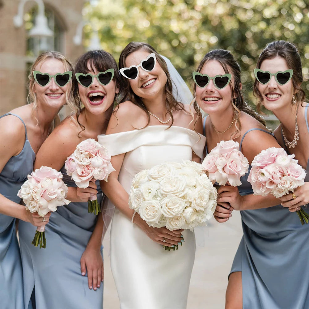 Heart Shaped Sunglasses for Bachelorette Party Bridal Shower Gifts and Decorations Fun Bridesmaid Accessories