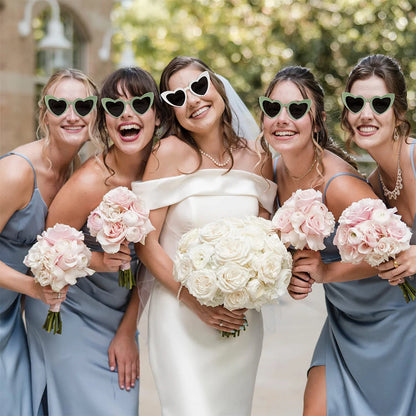 Heart Shaped Sunglasses for Bachelorette Party Bridal Shower Gifts and Decorations Fun Bridesmaid Accessories