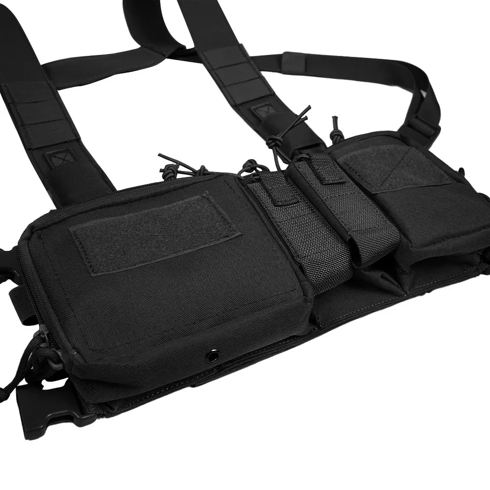 Tactical Vest CS Match Wargame Military Gear Pack Outdoor Nylon Chest Rig Fit for Airsoft Hunting