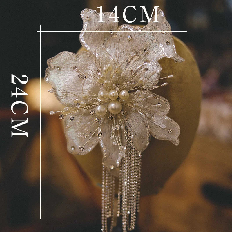 Elegant Bridal Pearl Hairpins for Women - Handmade Wedding Headdress Accessories