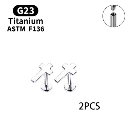 Elegant G23 Titanium Stud Earrings for Women - Classic Moon Design
