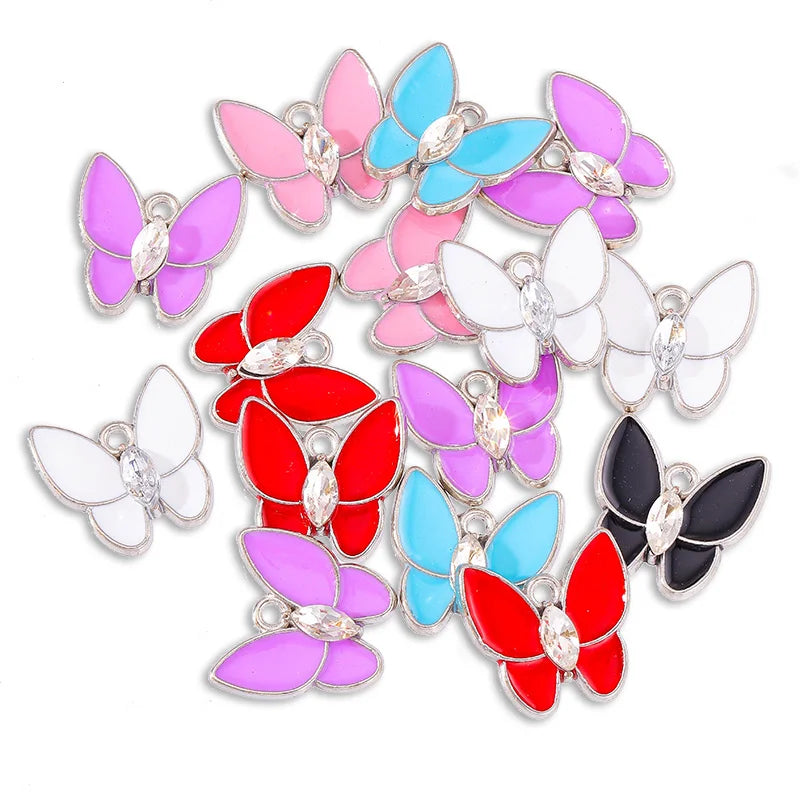 Vibrant Butterfly Resin Charms Set for DIY Women's Dangle Earrings Jewelry Making