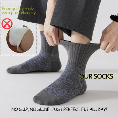 5 Pairs Vintage Thermal Cotton Socks Men With Arch Support