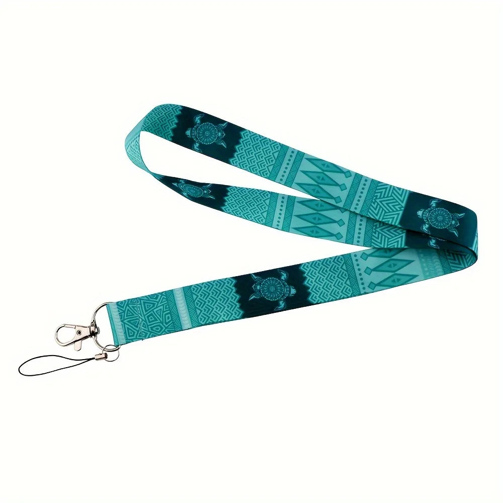 Green Turtle Neck Strap Lanyard for Mobile Phones and Keychains