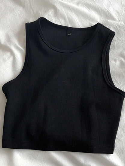 Dozw Ladies Retro Crop Top High Waist Slimming Stretch