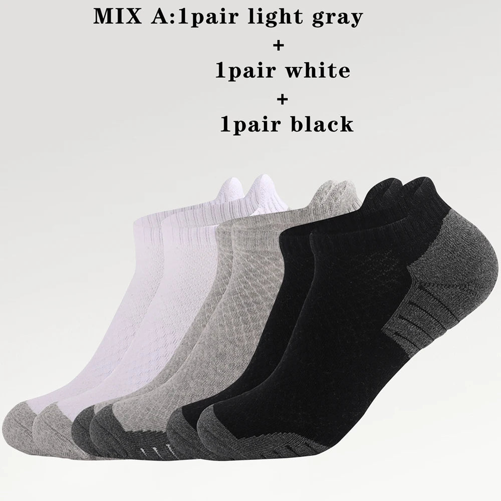3 Pairs Cotton Thickened Sports Socks Breathable 35 To 50