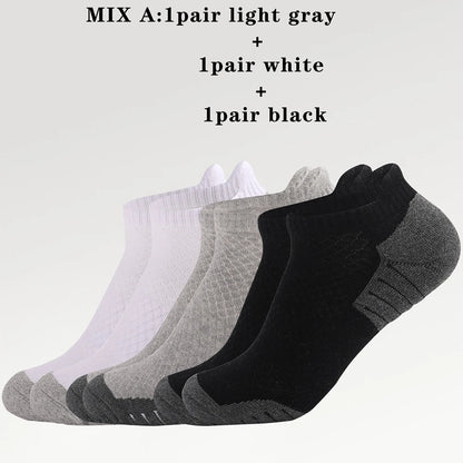 3 Pairs Cotton Thickened Sports Socks Breathable 35 To 50