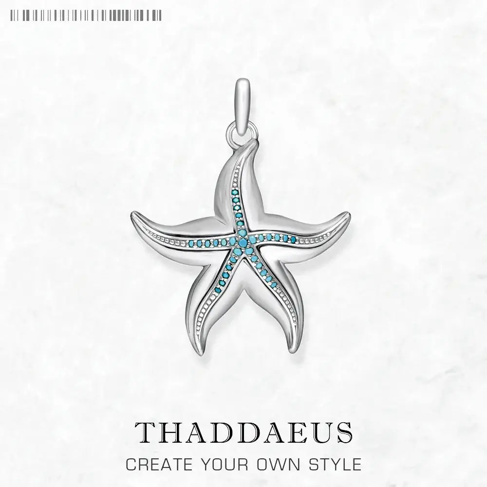 Oceanstar Starfish Pendant 925 Sterling Silver Summer Jewelry Gift Default Title