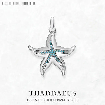 Oceanstar Starfish Pendant 925 Sterling Silver Summer Jewelry Gift Default Title