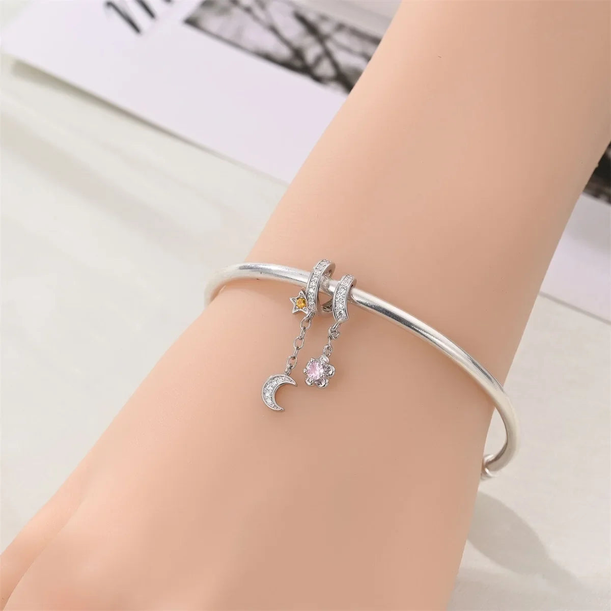 925 Sterling Silver Animal Charms Set Elephant Cat Capybara Swan Zircon Beads for DIY Necklace and Bracelet Jewelry Gift