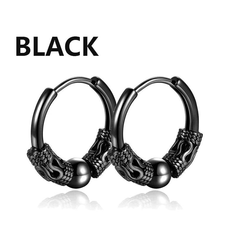 Punk Stainless Steel Stud Earrings Set for Men and Women Type11