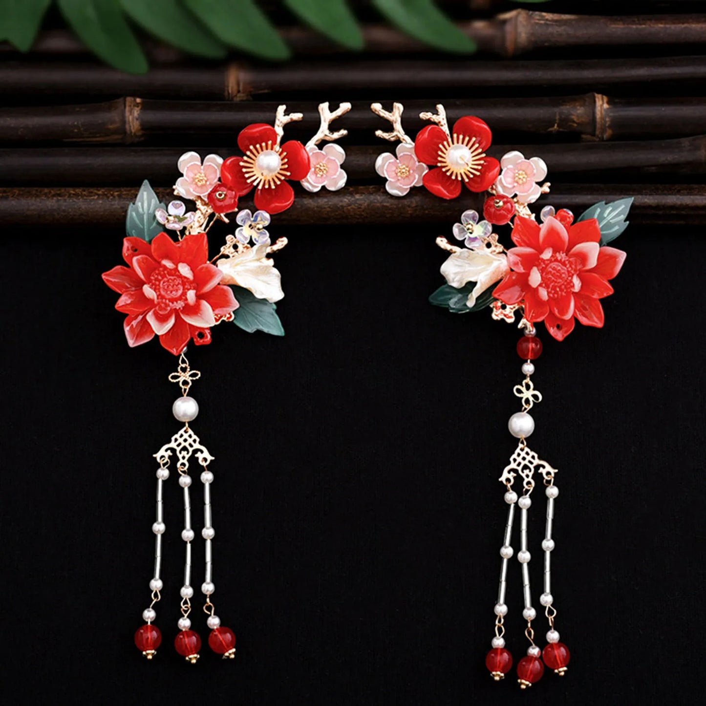 Vintage Chinese Hanfu Hair Accessories Set for Bridal Elegance