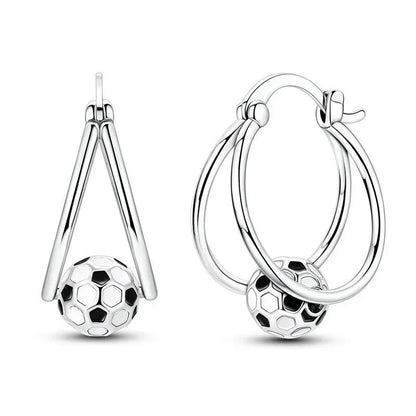 925 Sterling Silver Gold Hoop Earrings Halloween Pumpkin Skull Christmas Tree Zircon Studs for Women DIY Jewelry