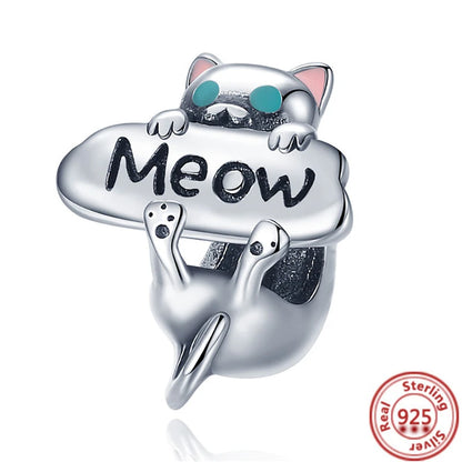 Sterling Silver Animal Charm Beads for Bracelets Featuring Unicorns, Squirrels, Elephants, Owls, Cats, Dogs, Lions, Bears and Rabbits Y605
