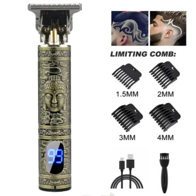 T9 LCD Electric Hair Clipper Rechargeable Trimmer for Men