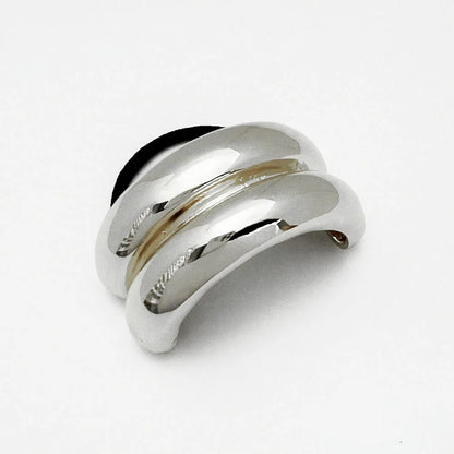 Trendy Geometric Double-Layer Metal Hair Bands for Women