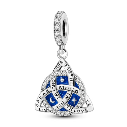 CharmBeads 925 Silver Blue Series DIY Bracelet Charms Top Rated Fashion Pendants KTC1106