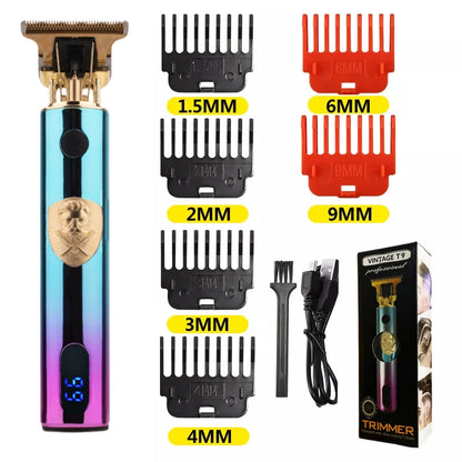 V-Vimika T9 Electric Hair Clipper with LCD Display Stainless Steel Precision Trimmer for Men Fast Charging Wet and Dry Use