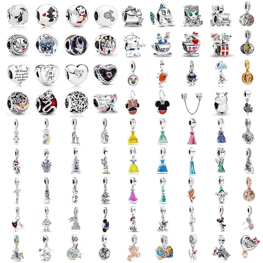 925 Silver Dress Pendant Charms for European Bracelets