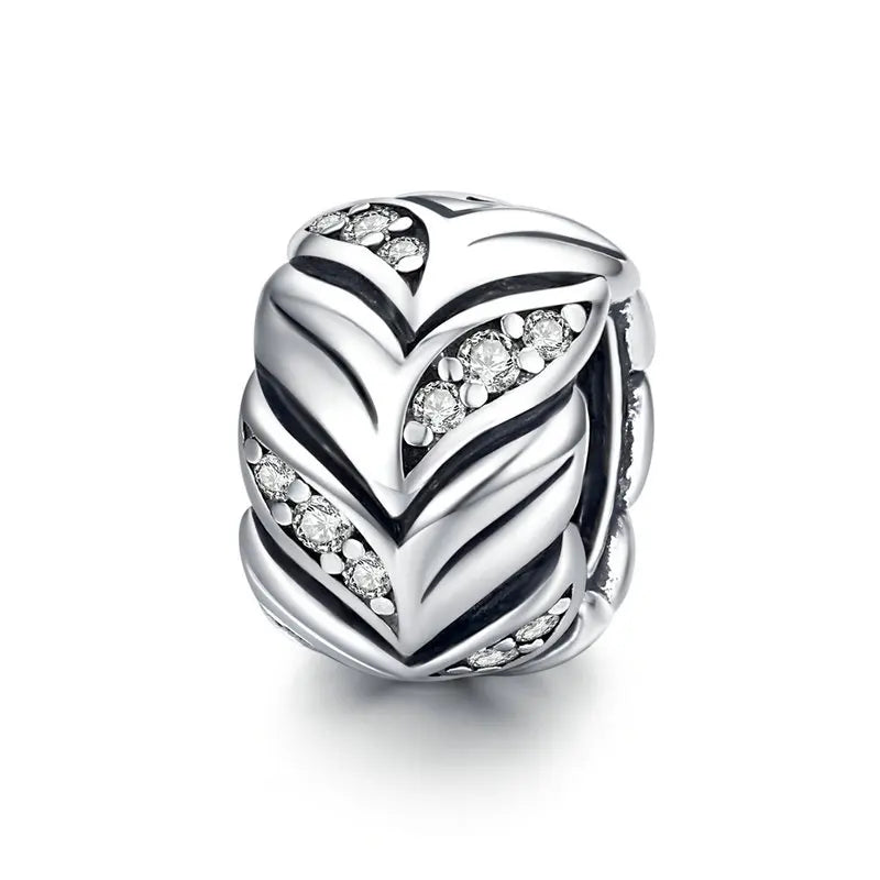 Bamoer Genuine 925 Sterling Silver Halloween Owl Charm with CZ for DIY Bracelet Jewelry