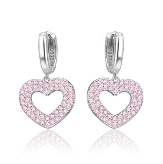 925 Sterling Silver Luxury Heart Sun Moon Stud Earrings Bow Butterfly Crab Clip Set for Women Party Jewelry Gifts