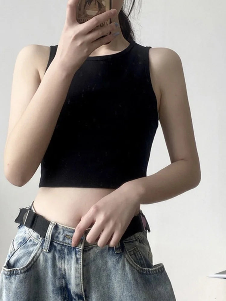 Dozw Ladies Retro Crop Top High Waist Slimming Stretch
