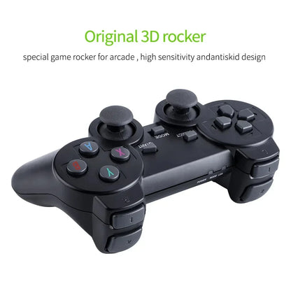 M8 Retro Game Console Over 20000 Games 64GB Storage Two Wireless Controllers 2.4G Stick 4K HD PS1 GBA Emulation Kids Christmas Gift