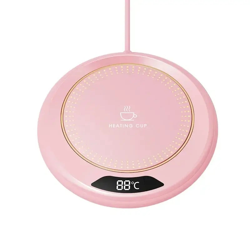 USB Cup Warmer Coffee Mug Heating Coaster With 3 Settings Pink