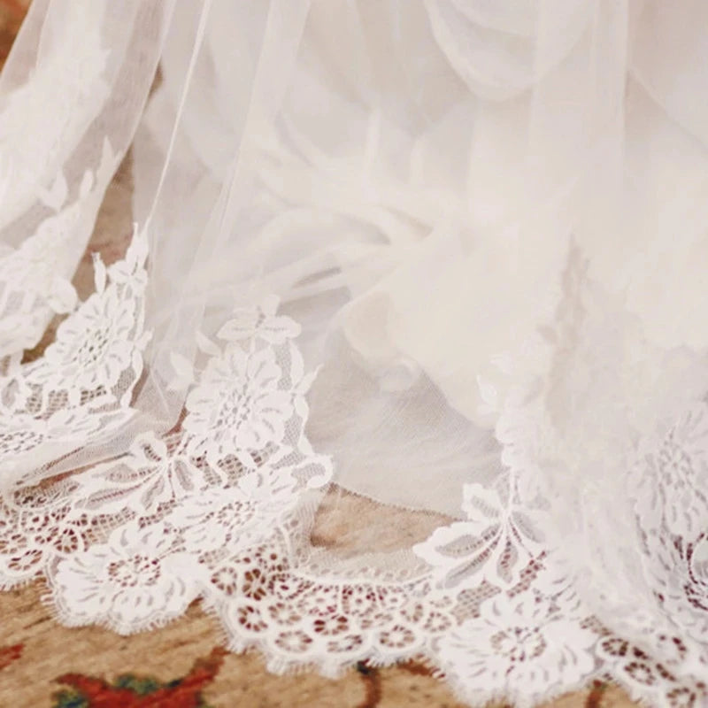 Elegant Cathedral Lace Bridal Veil 3m Long with Comb for Weddings
