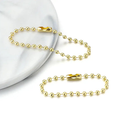 100Pcs Lot 10Cm Iron Colorful Ball Bead Chain for DIY Jewelry Making Imitation gold