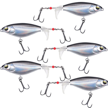 5pcs Floating Propeller Lure Bionic Bait for Fishing Gear 5pcs silver 7cm 6g