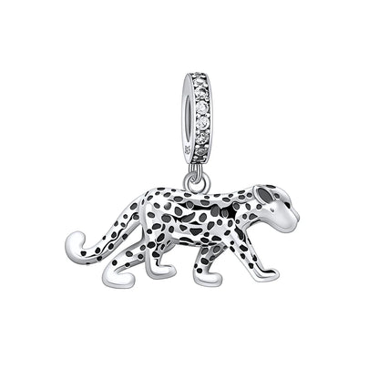 Sterling Silver Paw Print and Bone Charm Bead for Pet Bracelet Jewelry B5589