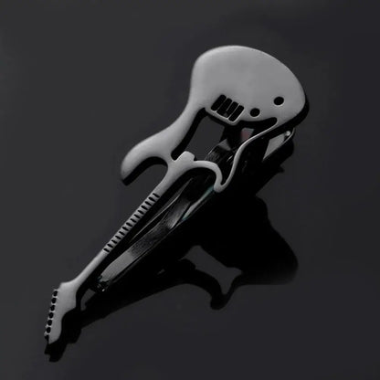 Creative Treble Clef Guitar Tie Clip for Men Titanium Steel Music Accessory Style 8
