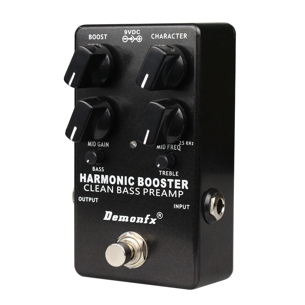 Bass Booster Clean Boost Preamp Bass Effect Pedal High Quality Demonfx Harmonic Booster