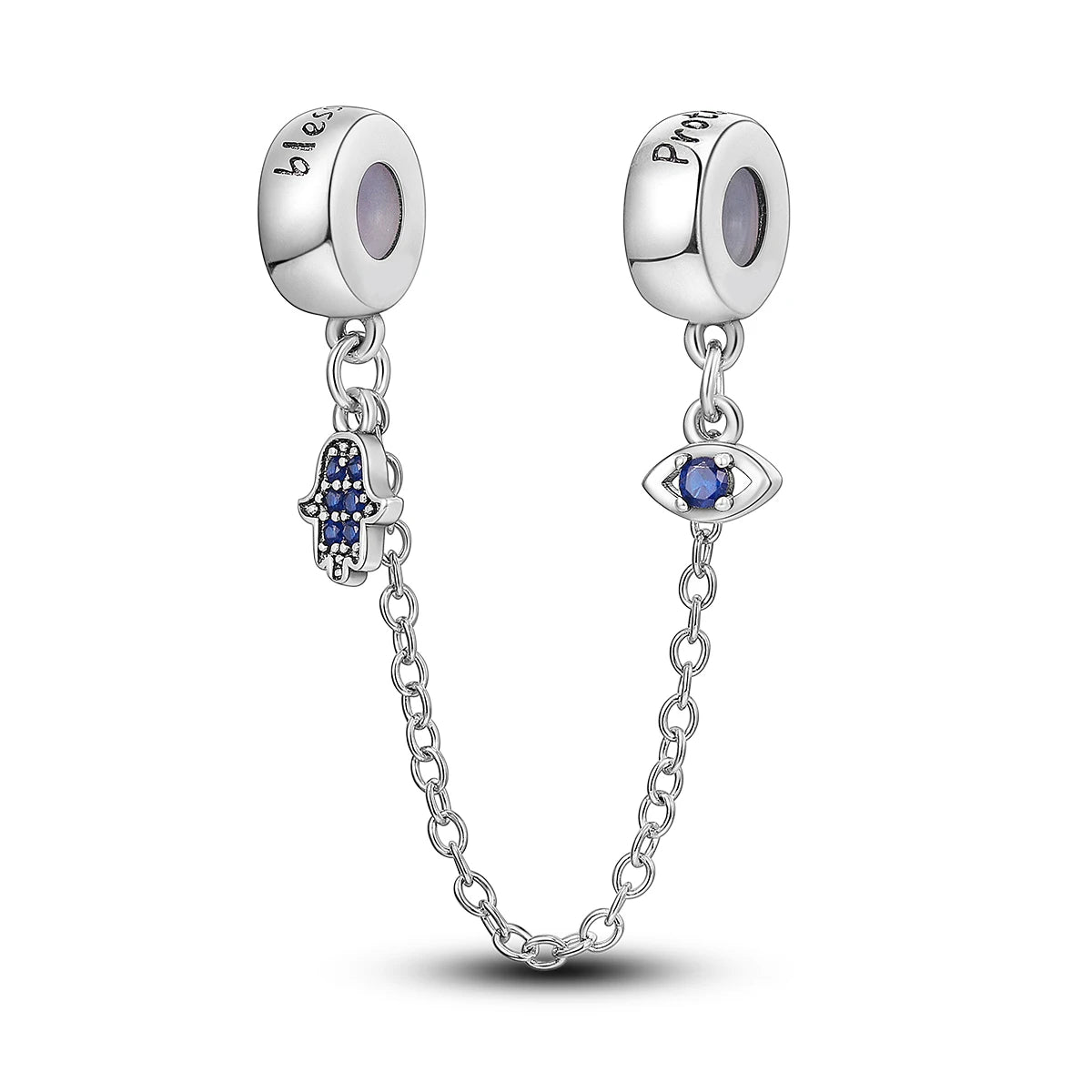 Moonlit Charm Clip 925 Silver Safety Chain Clasp for DIY Bracelets Jewelry for Women and Girls KTC404