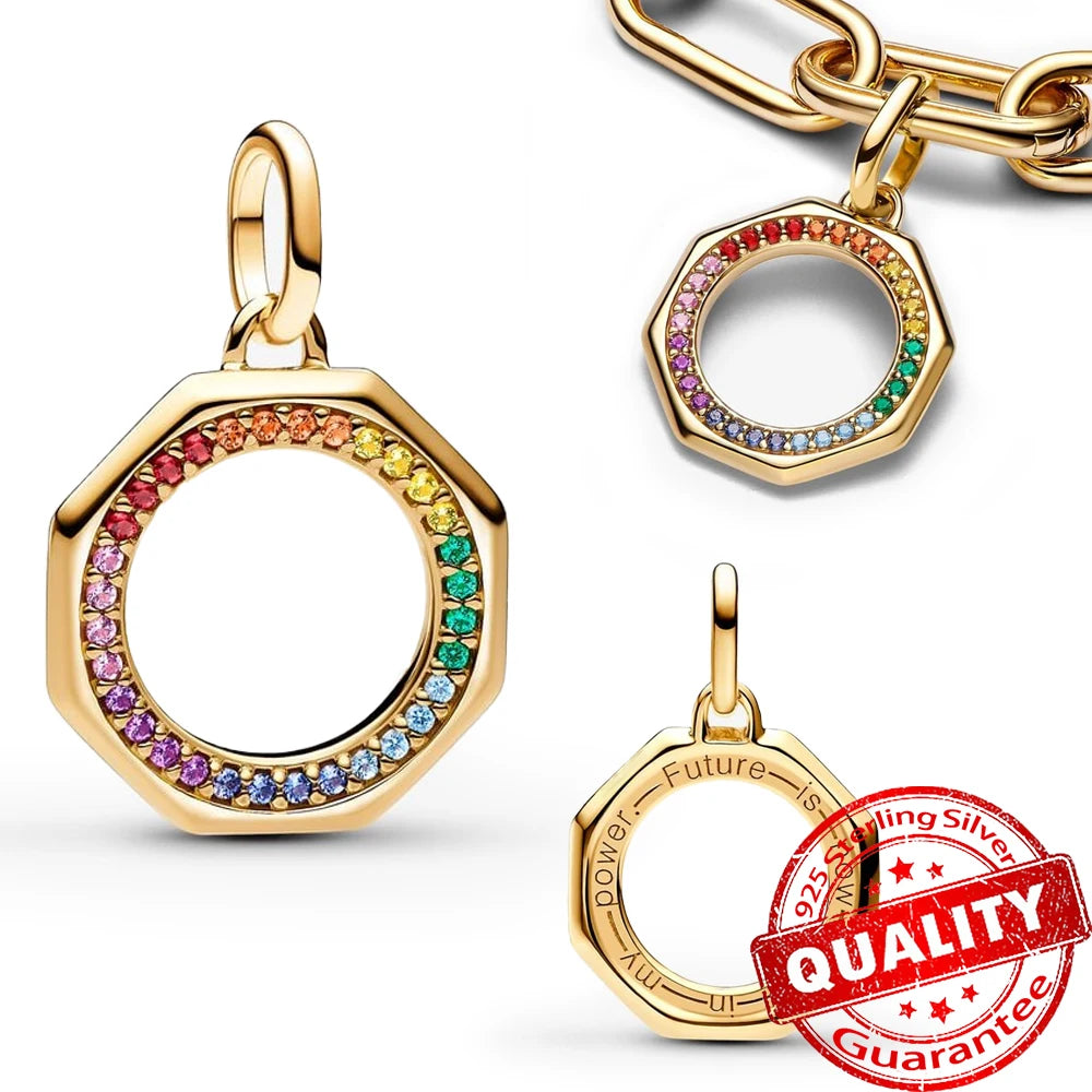 Elegant 925 Sterling Silver Pearl Heart Key Pendant for Bracelets and Necklaces FCC406