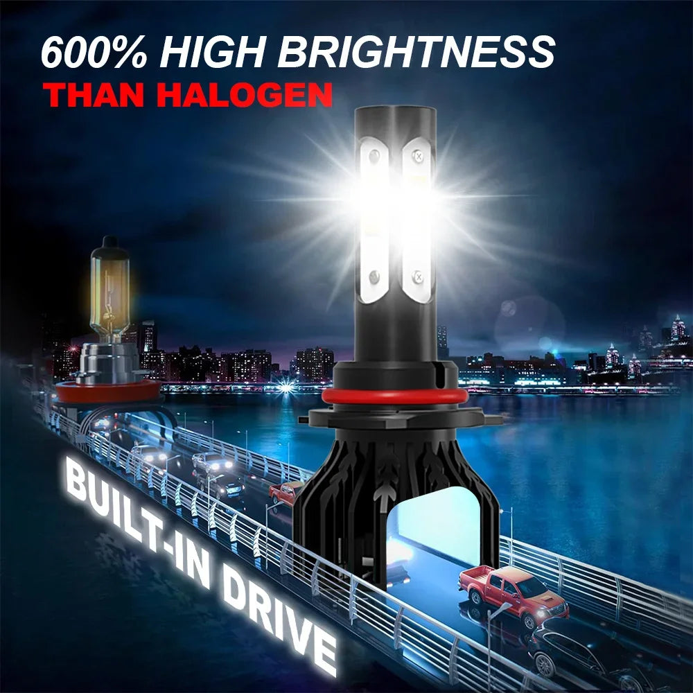 Honda Civic 2007-2015 Ultra Bright LED Headlight and Fog Bulbs Combo 6000K White 500% Brighter