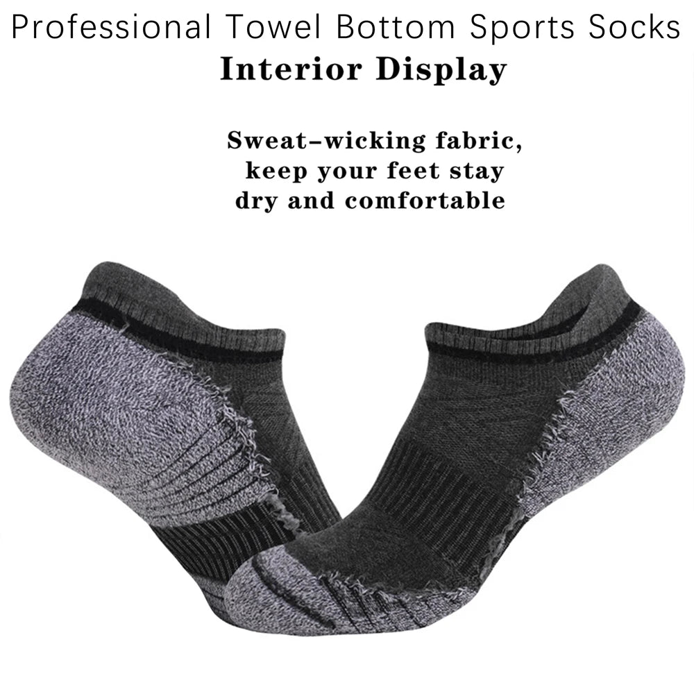 Breathable Cotton Ankle Sports Socks Thick Soft Crew