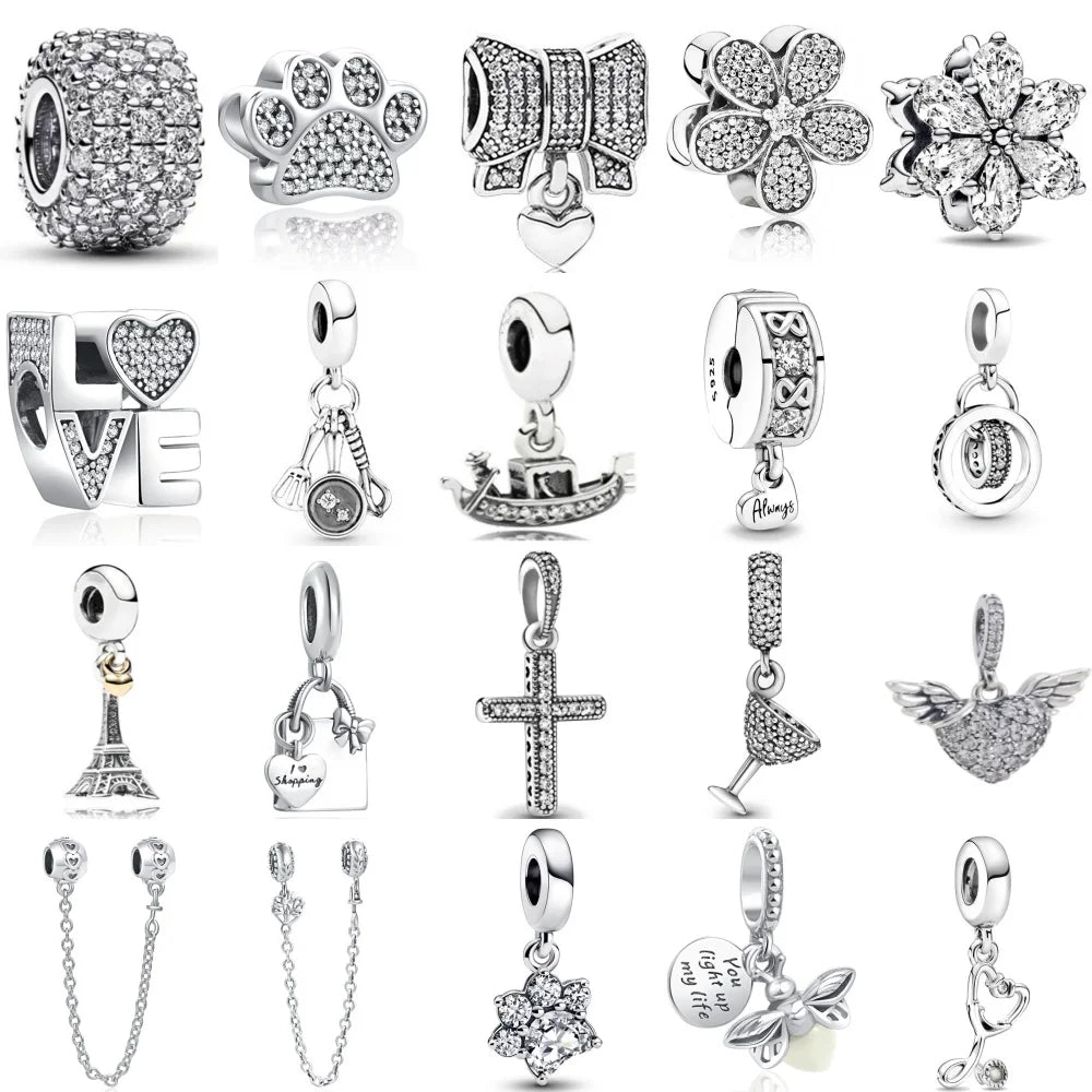 2025 Hot Selling Firefly Cross Tower DIY Charm 925 Sterling Silver Bead Jewelry for Women