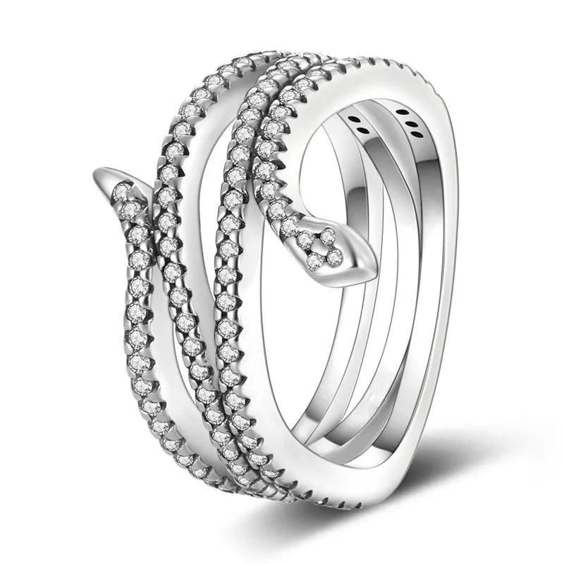 Silver Plated Luxury Stackable Ring with Real Infinite Flower Daisy Design for Women's Engagement and Wedding Parties PTR055