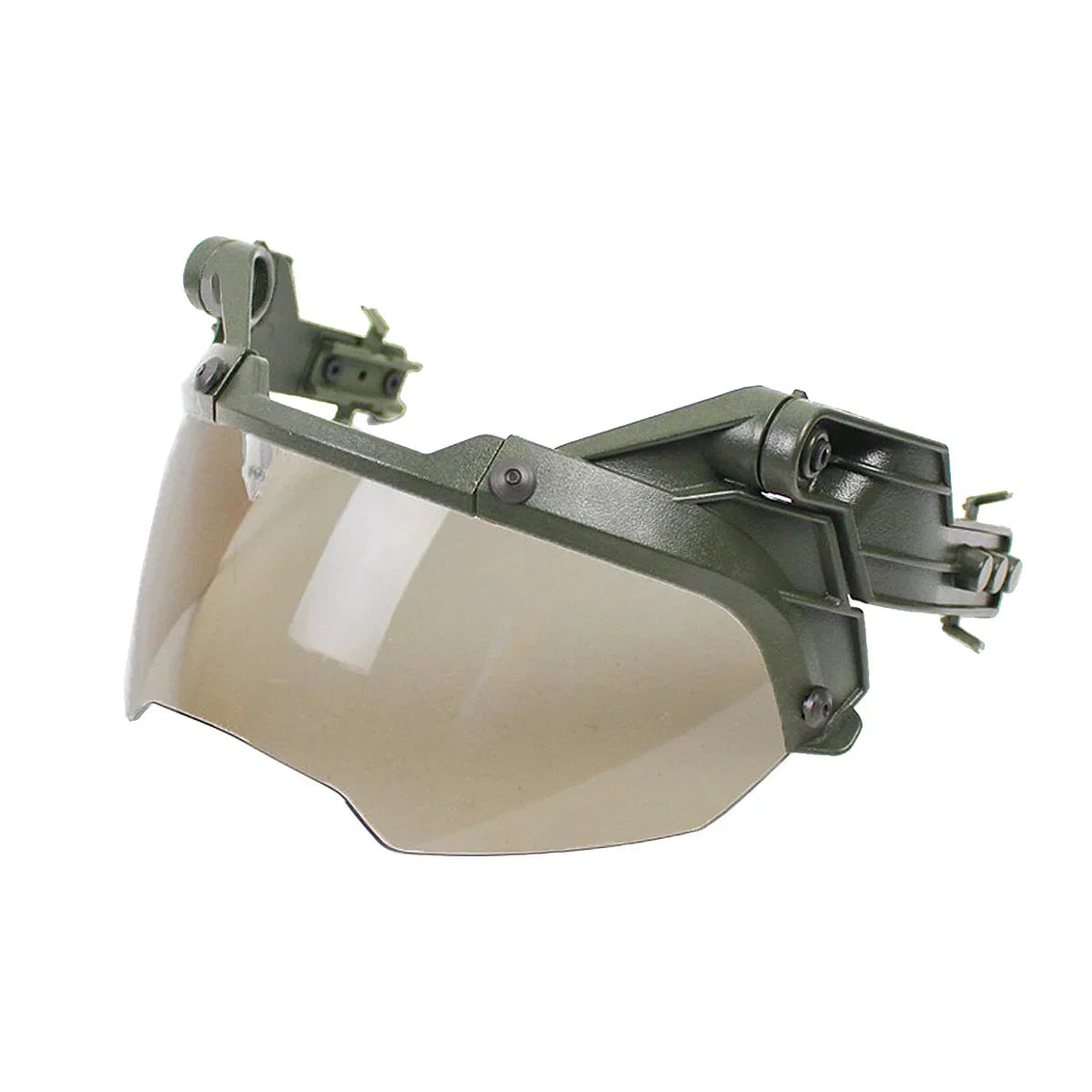 New Tactical FAST Helmet Half Face Mask With Flip Goggles OD Goggles 2