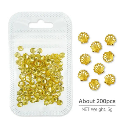 Resin Filling Metal Rivet Moon Stars Nail Art Decorations Mixed Beach Ocean Style Jewelry DIY Charms 5g-HYLD-1